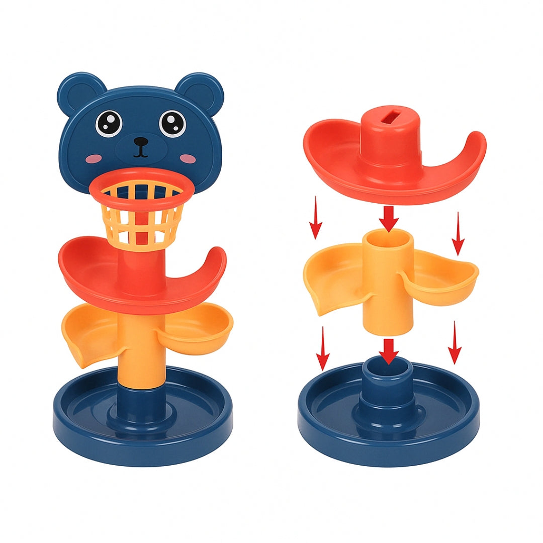 Tour de Glisse à Balles – Jeu d’Éveil Dynamique et Coloré